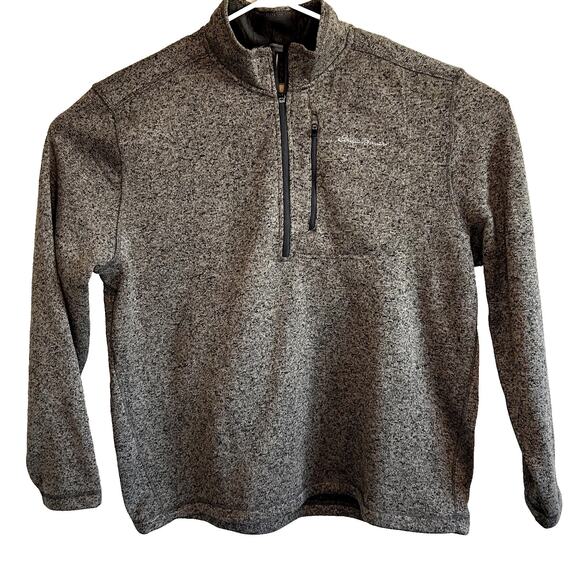 NWTEddie Bauer Pullover Mens XXL Heathered Gray 1/2 Zip Fleece Fall Outerwear - Picture 1 of 5